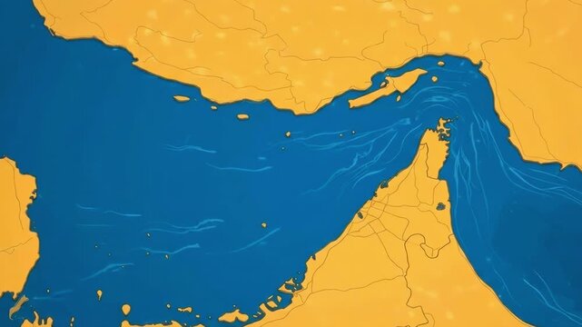 A map of the middle east and north africa showing the red sea and surrounding countries in blue and orange colors