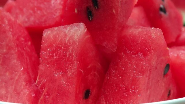 Fresh watermelon is ready to eat; watermelon has properties that lower blood sugar.	