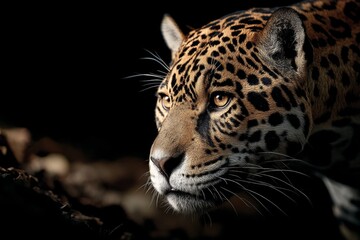 Obraz premium Portrait of a jaguar hunting