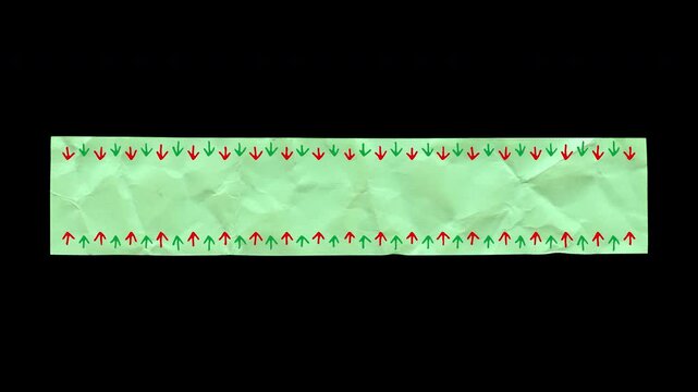 Crumpled paper lower third loop on alpha channel