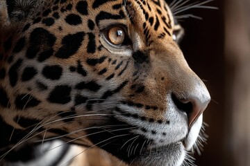 Obraz premium Portrait of a jaguar looking around