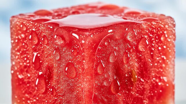 Juicy watermelon with water drops.