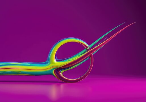 Abstract visual perception of a fading colored shape, representing the optical effect of an afterimage persisting on a uniform, bright background, optical, ghost image, empty
