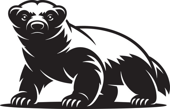 Honey Badger Mascot Art Fierce and Bold Animal
