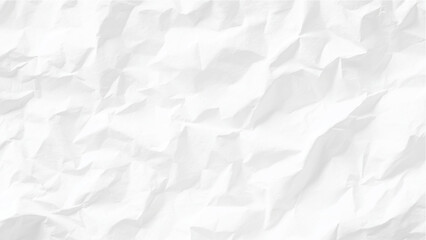 Obraz premium Crumpled white paper texture background with creases and folds