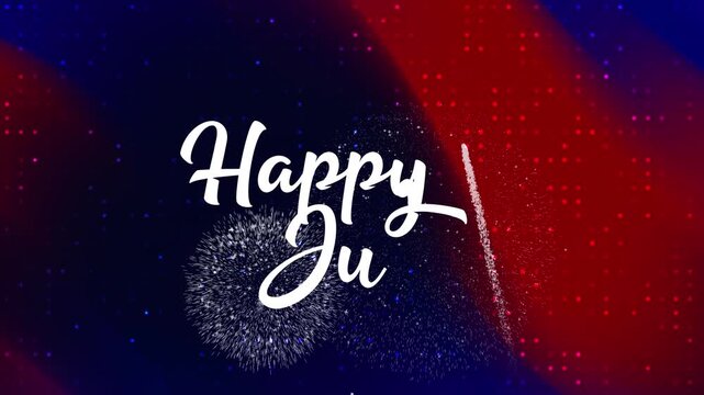 4th of july text in festive graphic for celebrating the holiday. Great for independence daythemed designs, invitations, and social media posts.