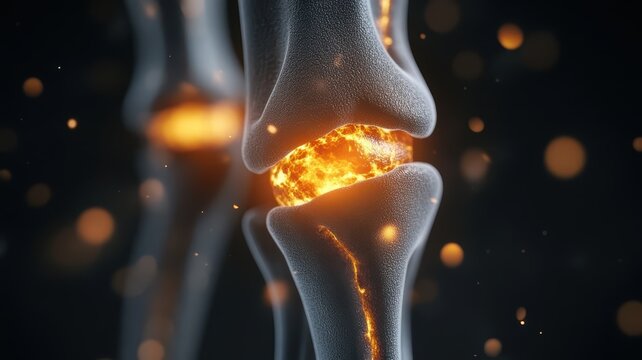 Close up of knee with burning tissue detailed view of human knee exhibiting visible burning flesh highlighting cellular damage and heat effects