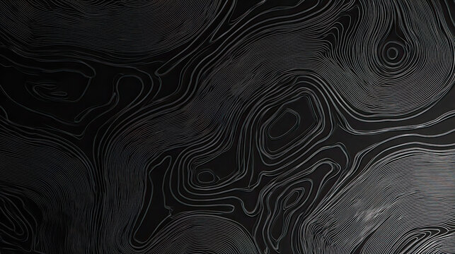 Dark topographic contour lines forming layered terrain texture