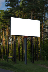 Fototapeta premium Billboard along the highway. Background for design and advertising.