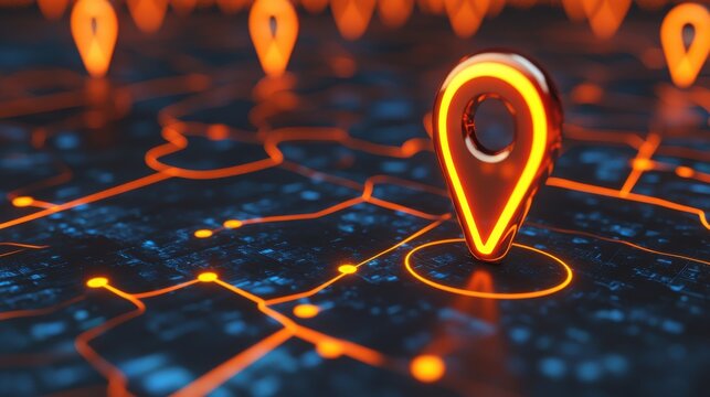 Glowing Health Insurance Provider Network Map Illustration