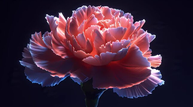Elegant Pink Carnation Flower with Dramatic Lighting