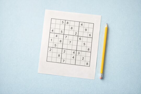 Classic Sudoku Puzzle on Light Background