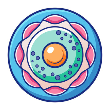 Cartoon Egg Dish Illustration