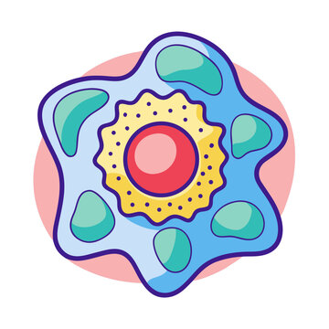 Cartoon illustration of an osteoclast cell