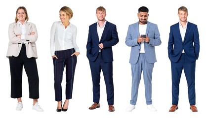 Diverse professionals in business attire
