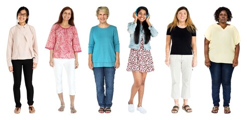 Diverse women standing together