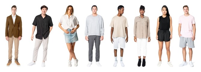 Diverse group casual fashion