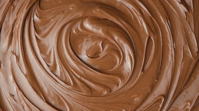Abstract Cooking Background, Chocolate Spread Texture Top View