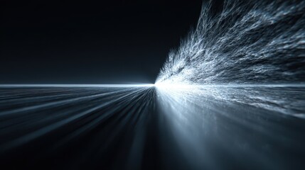 premium Abstract background with light streaks and particles background