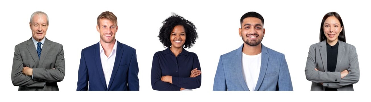 Diverse professionals in business attire