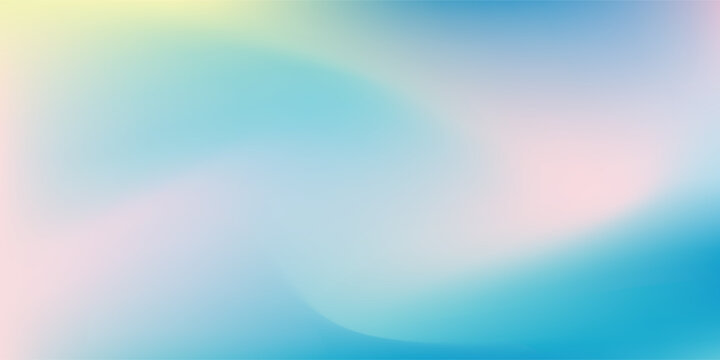 Abstract blurred gradient mesh background in bright summer colors Free Vector