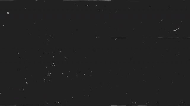Old damaged film overlay with dust scratches grain and subtle static lines vintage frame texture on dark background for video editing