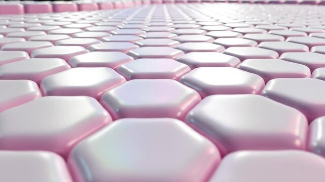 Geometric Epithelial Cells in a 3D Rendered Pattern