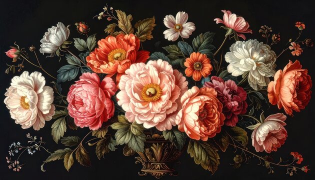 A symphony of blossoms in opulent hues