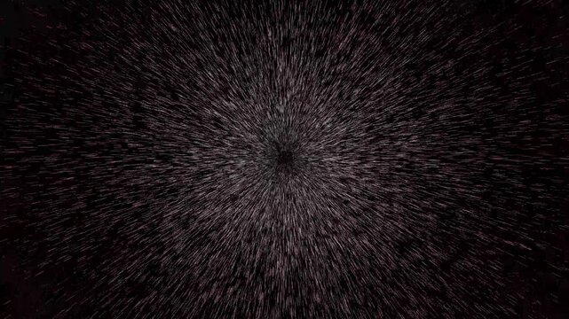 This animation simulates a warp speed or hyperdrive effect, with countless white streaks of light converging towards