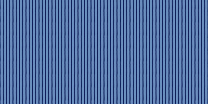 Seamless hand drawn blue pinstripe pattern with vertical indigo lines. Geometric background.
