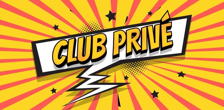 Club Priv&eacute; bulle BD rouge
