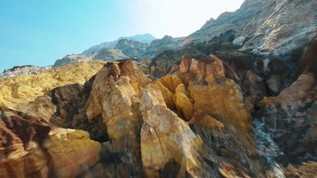An extraordinary aerial view of the beautiful jashak salt mountain of bushehr in Iran 
