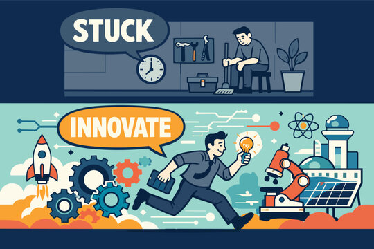 Innovating for growth and success, breaking free from career stagnation and creative burnout