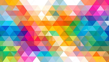 Abstract mosaic of vibrant triangles. Colorful geometric pattern