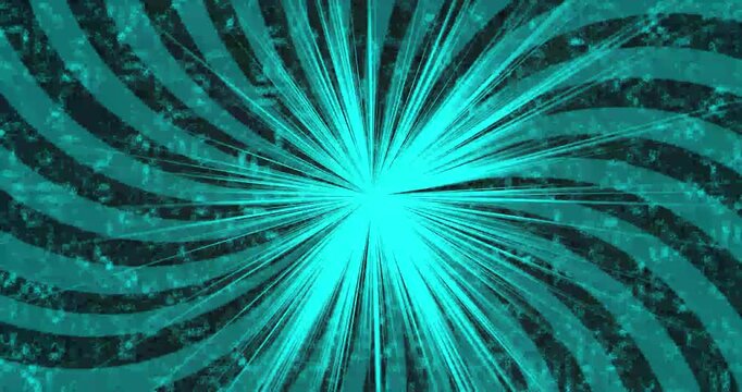 Retro comic-style sunburst background with radiating maroon and transparent stripes. Vibrant abstract motion graphic animation with rotating rays animation