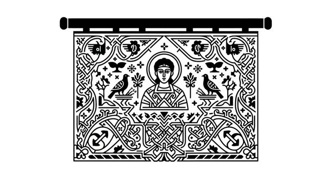 Jesus Christ Icon Illustration Design.