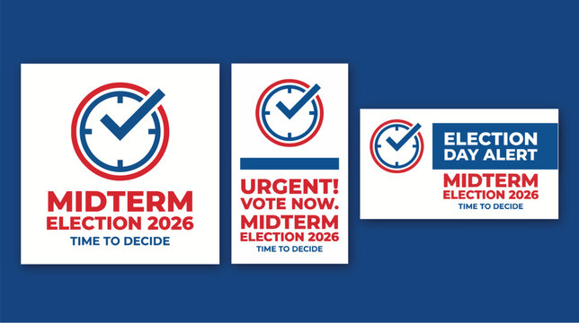 Urgent Voting Warning Poster USA Election Awareness, Last Chance Vote Poster Midterm Election 2026, Election Alert Poster Civic Duty USA