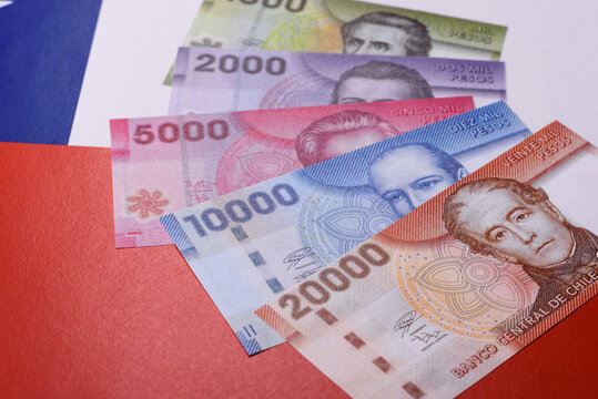 Chilean paper currency, peso, for financial transactions and exchange. Chilean peso currency