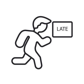 late icons outline and Flat Style,transparent background