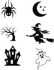 Fototapeta premium halloween vector set icons