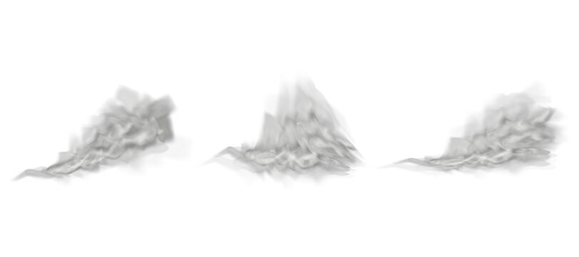 PNG white powder explosion set isolated on transparent background This collection contains soft dust bursts and smoke clouds for overlay compositing and creative scenes