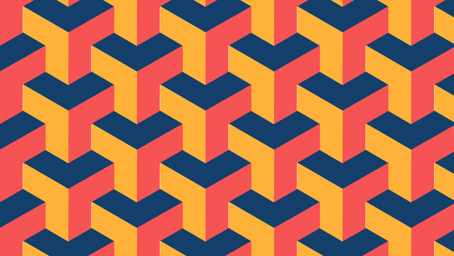 Colorful Geometric Zigzag Pattern Design