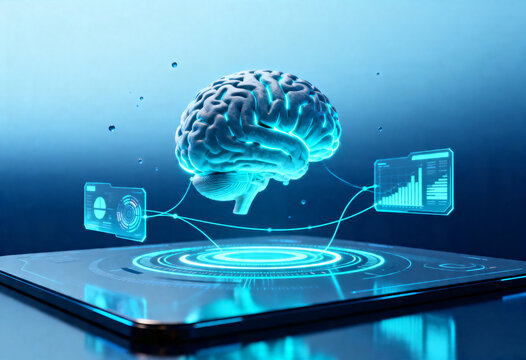 human brain 3d rendered illustration of a brain
