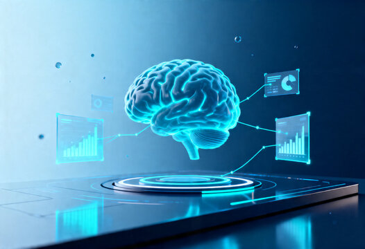 human brain 3d rendered illustration of a brain