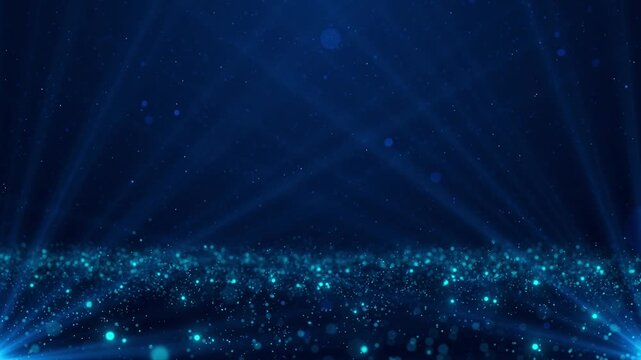 Shiny sparkling particles Optical fiber flash light rays liquid. It is 4k 3d animation as abstract background for holiday presentations with luminous particles, bokeh and lights effects 3D 4K