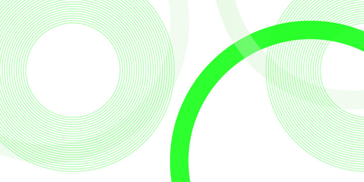 Abstract banner white background with green circles. Eps10 vector