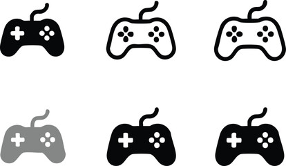 controller icon set vector gamepad silhouettes designs © AIcon Vector