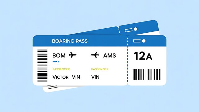 boarding pass, airplane ticket, travel documents, flight ticket stubs