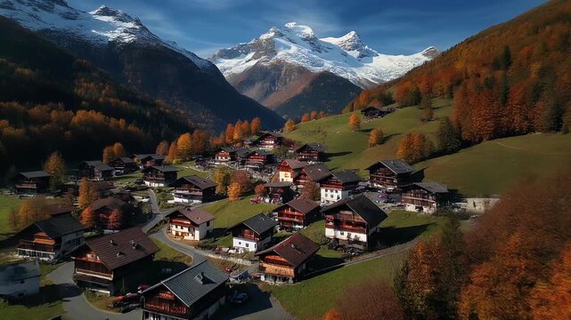 Alpine tranquility amidst autumnal splendor