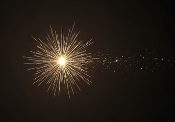 Fototapeta premium Sparkler radiance a burst of golden light in the darkness